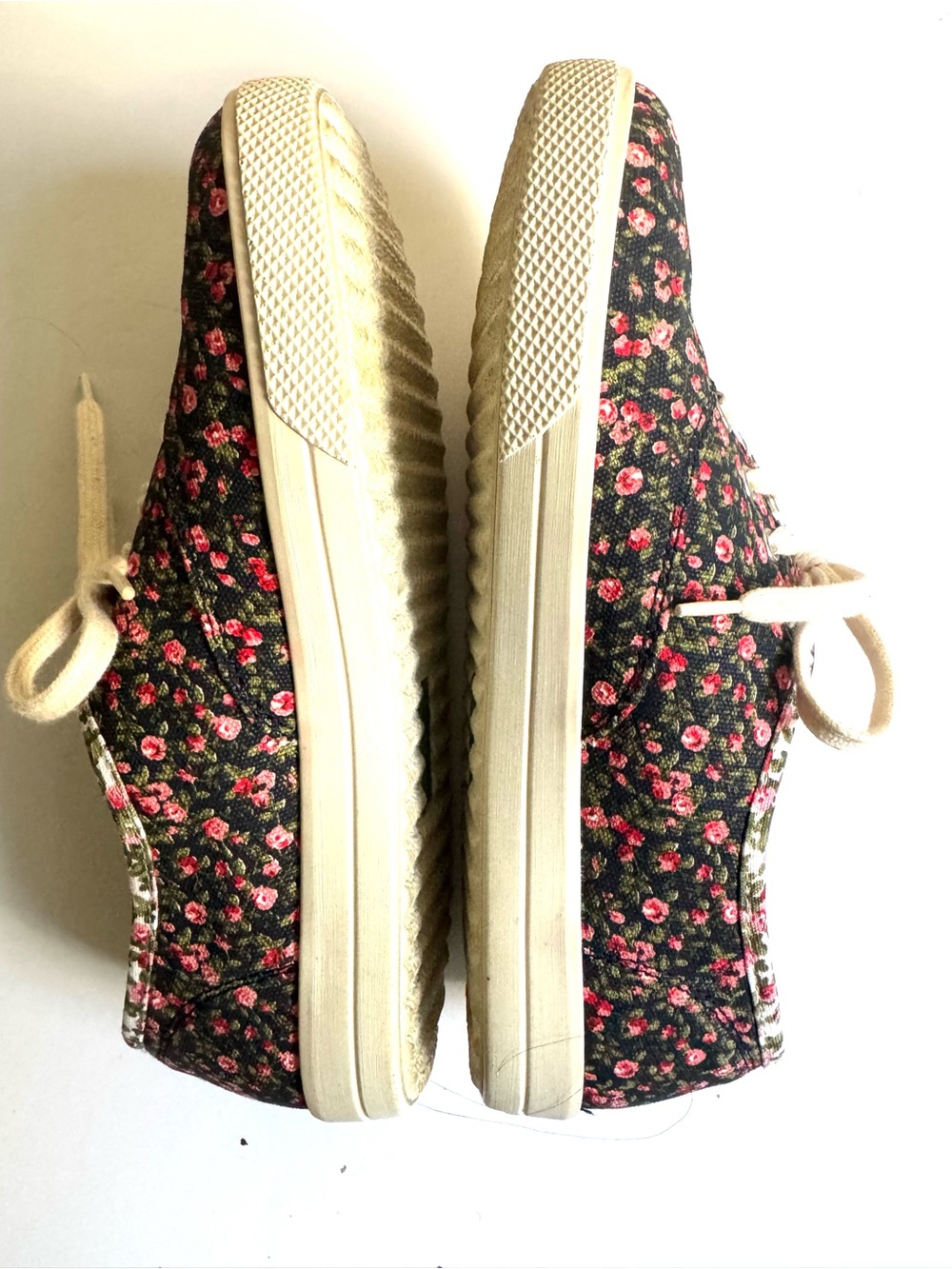 Hotter Floral Canvas Lace-Up Sneakers - Pink Rose Print - Picture 7 of 11
